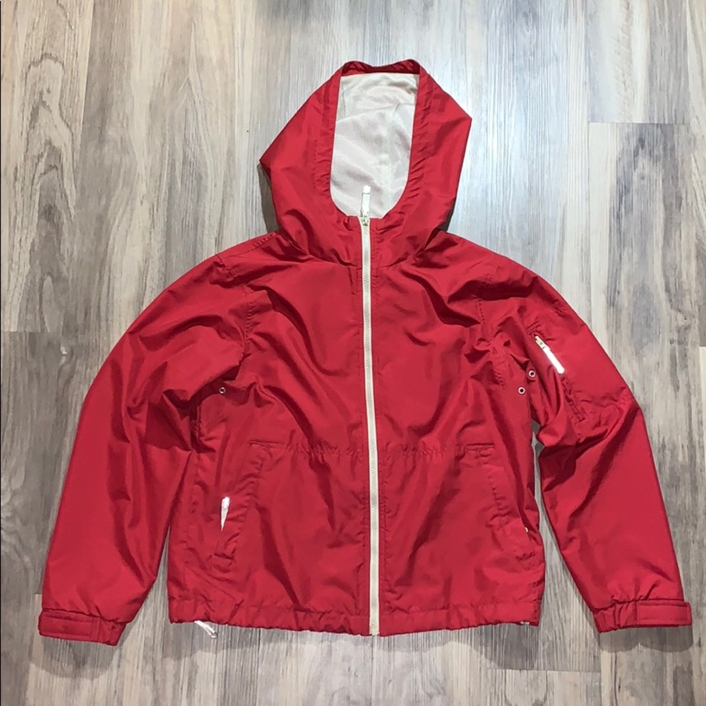 VINTAGE red men Eddie Bauer windbreaker size small